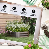 Outsunny Pat Galvanizat Inaltat pentru Gradina, Cutie de Plantare(m-7)