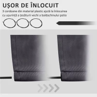 Outsunny Pânză de Schimb pentru Copertină Retractabilă Anti UV 30+, 3.47x2.9 m, Gri(m-5)