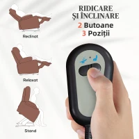 Homcom Fotoliu Electric – Reclinabil 160° cu Telecomanda & Suport Picioare(m-4)