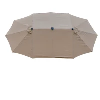 Outsunny Sonnenschirm Oval Khaki 440 x 260 cm(m-12)