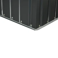 Outsunny Metallschuppen für Rasenmähroboter, rostfrei, 86 x 100 x 63cm, Dunkelgrau(m-10)