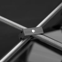 Outsunny Campingbett, klappbares Feldbett mit Kopfkissen, 188 x 64,5 x 53 cm, Dunkelblau+Grau(m-10)