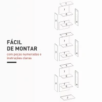 HOMCOM Estante para CDs e DVDs Suportes para CD Estreitos com 9 Compartimentos Prateleiras Ajustáveis 33x24x140 cm Branco(m-7)