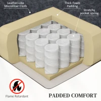 HOMCOM Microfibre Manual Reclining Armchair, with Footrest - Black(m-6)