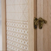 HOMCOM Armario para Llaves con 6 ganchos Estilo vintage Mueble de pared de madera para Llaves 20x6,5x26,5cm Madera(m-6)