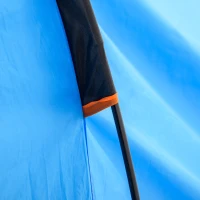 Outsunny Campingzelt, Wurfzelt für 2-3 Personen, Vorraum & Schlafbereich, wasserdicht, 426 x 206 x 154 cm, Hellblau(m-10)