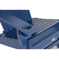 Outsunny Andirondack-Gartenstuhl Gartenstuhl Liegestuhl, verstellbare Rückenlehne, 72B x 94T x 93H cm, Blau(m-13)