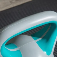 SPORTNOW Kettlebell, 10kg Kettle Bells with Handle for Home Gym Weight Lifting and Strength Training, Light Blue and Grey(m-7)