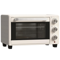 HOMCOM Horno Sobremesa de 21L 1400W Mini Horno Eléctrico Temporizador hasta 60min y Temperatura Regulable hasta 230℃ Crema