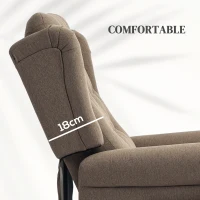 HOMCOM 45° Lifting Riser and Recliner Armchair  - Dark Brown(m-7)