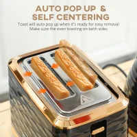 HOMCOM 3000W 1.7L Rapid Boil Kettle & 2 Slice Toaster, Kettle and Toaster Set with 7 Browning Controls and Crumb Tray, Black(m-6)