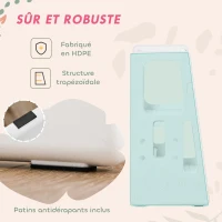 HOMCOM Tour d'apprentissage Tour d'observation Montessori pour Enfants de 18 Mois à 5 Ans Hauteur réglable sur 3 Niveaux en HDPE Charge max. 65 kg 47 x 47 x 90 cm blanc(m-5)