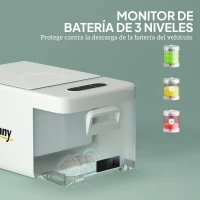 Outsunny Nevera Portátil Eléctrica 16,8L Refrigerador de Coche 12/24/220V -20℃ a +20 ℃ con Pantalla Luz LED 59x32x26 cm Blanco(m-6)