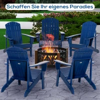 Outsunny Andirondack-Gartenstuhl Gartenstuhl Liegestuhl, verstellbare Rückenlehne, 72B x 94T x 93H cm, Blau(m-8)