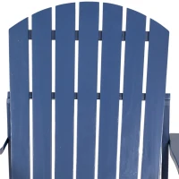 Outsunny Andirondack-Gartenstuhl Gartenstuhl Liegestuhl, verstellbare Rückenlehne, 72B x 94T x 93H cm, Blau(m-10)