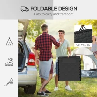 Outsunny Padded Sun Lounger, with Five-Position Reclining Back - Black(m-7)