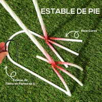 Outsunny Estatua para Jardín de Flamenco de Metal para Exterior para Decoración de Césped Patio Estanque 27x14x60 cm Rosa(m-6)