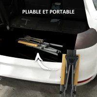 Outsunny Chaise de camping chaise de pêche pliante et portable, dossier ajustable, appui-tête rembourré, 74 x 59,5 x 98 cm, gris foncé(m-6)