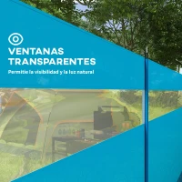 Outsunny Cortavientos para Camping de 725 cm con Panel Transparente Postes de Acero, Estacas y Bolsa de Transporte para Exterior(m-6)