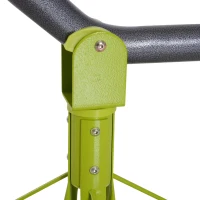 HOMCOM Baloiço para crianças acima de 3 anos giratória de 360º carga 35 kg (cada assento) 180x65x53 cm Cinza e Verde(m-9)