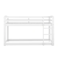 Letto a castello per bambini 6+ anni, 90x200 cm, struttura in legno, senza materasso, Bianco(m-2)
