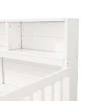 Letto 90×200 cm, lato del letto con vano contenitore, senza materasso, Bianco(m-7)