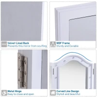 HOMCOM Espelho de Maquilhagem com Luz LED Dobrável Espelho Triplo de Mesa Presente Original para Mulher, 73x53,5x4,5cm(m-6)