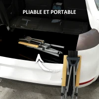 Outsunny Chaise de camping chaise de pêche pliante et portable, dossier ajustable, appui-tête rembourré, 74 x 59,5 x 98 cm, noir(m-6)