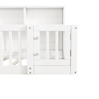 Letto 90×200 cm, lato del letto con vano contenitore, senza materasso, Bianco(m-8)