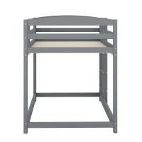 Letto a castello per bambini 6+ anni, 90x200 cm, struttura in legno, senza materasso, Grigio(m-8)
