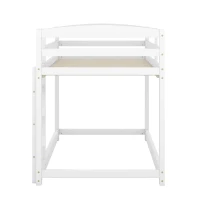 Letto a castello per bambini 6+ anni, 90x200 cm, struttura in legno, senza materasso, Bianco(m-8)