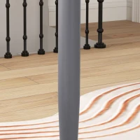 HOMCOM Esstisch für 2 Personen, runde Tischplatte, Stahlfuß, Grau, 70 x 70 x 75 cm(m-9)