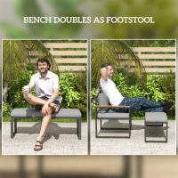 Outsunny Six Piece L Shaped Garden Furniture Set with 3 Loveseats - Natural Wood Finish(m-7)