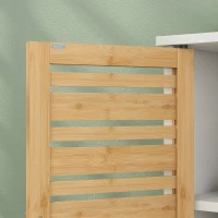 Conjunto de Muebles para Baño con Mueble para Lavabo Columna y Armario Auxiliar Estantes Ajustables Sistema Anti-vuelco(m-8)