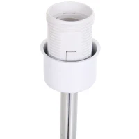 HOMCOM Candeeiro de Pé Moderno com Base de Aço Inoxidável Cor Branca 120cm(m-8)