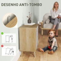 HOMCOM Cômoda de 4 Gavetas com Puxadores de Madeira Cómoda Estreita para Sala Corredor 60x35x65 cm Madeira e Branco(m-5)
