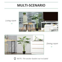 Outsunny Decorative Artificial Monstera Plants in Pot Fake Plants for Home Indoor Outdoor Decor, 85cm(m-4)