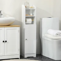 kleankin Multi-Storage Narrow Bathroom Cabinet - White(m-2)