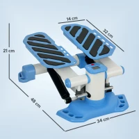 HOMCOM Portable Mini Stepper, Steppers for Exercise Workout with LCD Display Monitor, Anti-skid Foot Pedals for Home Gym Office, Blue(m-3)