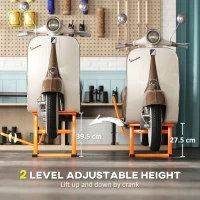 DURHAND Steel Motorbike Jack Lift, 27.5 / 39.5 H cm - Orange(m-4)