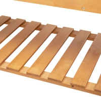 Outsunny Hochbeet Pflanztisch Blumentisch Arbeitstisch Gärtnertisch Gewächshaus Holzpflanztisch für Garten Balkon, 105 x 40 x 135 cm, Tanne, nicht gewebter Stoff, Braun(m-12)