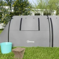 Outsunny Tenda de Campismo Familiar para 3 Pessoas Tenda Campismo Dobrável com Gancho e Bolsa de Transporte 470x220x150 cm Cinzento(m-9)