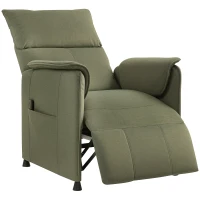 HOMCOM Poltrona Relax Reclinável Elétrica com Função Memória Apoio para Pés Controlo Remoto e Bolsos Laterais 80x83x104 cm Verd(m-11)