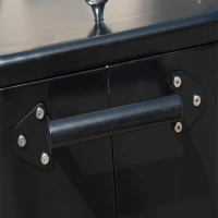 Outsunny Geleira para Bebidas Carro Refrigerado para Bebidas 75,7 L com Rodas Abridor de Garrafas e Prateleira 90x39x83 cm Preto(m-8)