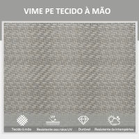 Outsunny Espreguiçadeira Dobrável para Jardim com Encosto Ajustável em 5 Níveis e Estrutura de Aço Carga 150 kg 183x62x32 cm Cinzento Claro(m-4)