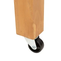 Outsunny Hochbeet Pflanztisch Blumentisch Arbeitstisch Gärtnertisch Gewächshaus Holzpflanztisch für Garten Balkon, 105 x 40 x 135 cm, Tanne, nicht gewebter Stoff, Braun(m-13)