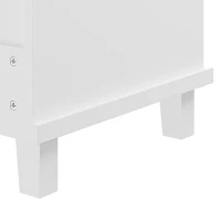 Dining Trolley with Drawer-Storage Cabinet, Mobile and Fixed Dual-Use Design, Versatile Food Cart for Kitchens, 134L x 46W x 92H cm, White(m-13)