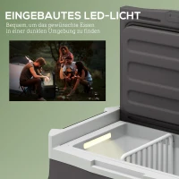 Outsunny 30 Liter Kompressor Kühlbox elektrische Kühlbox mit LED ECO Modus Anschluss Kühlhaltefunktion Schwarz(m-7)