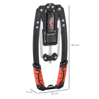 SPORTNOW Power Twister 10-200kg Instelbaar Hydraulisch Armtrainingsapparaat 43 x 16 x 5 cm Zwart+Rood(m-3)