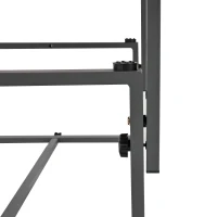 Outdoor Garden Furniture Set with 2 Sofas, Adjustable Wood Table, Galvanised Iron Frame, Cushions and Pillows, 250L x 186W x 76H cm, Grey(m-12)